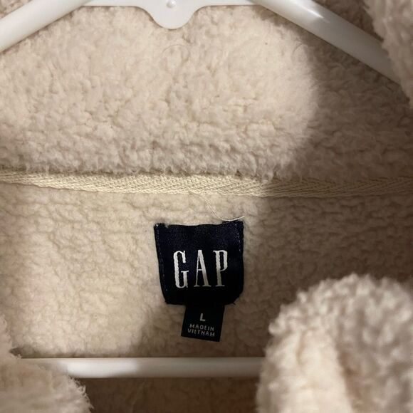Gap Recycled Sherpa Half Zip Sweatshirt - Picture 4 of 7